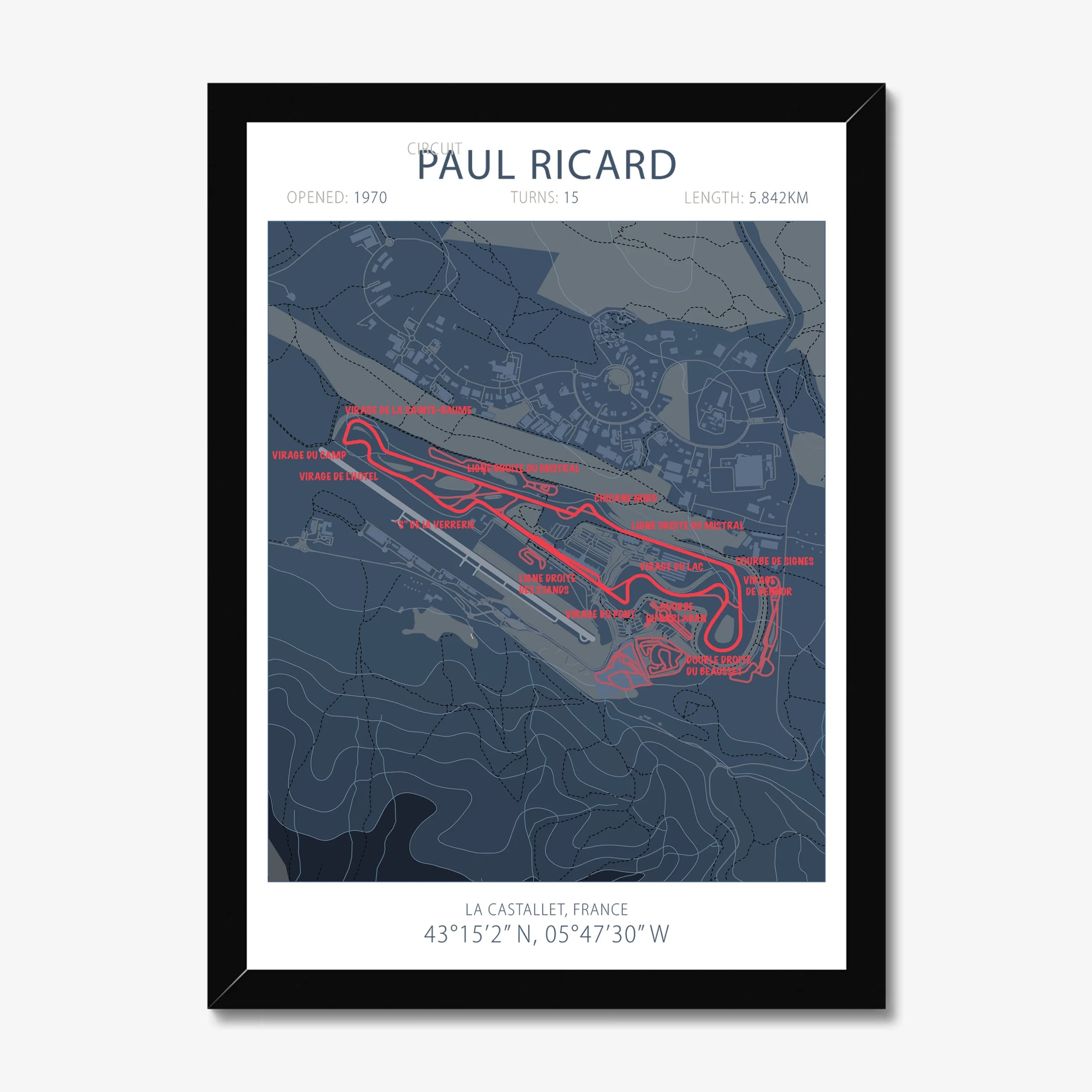 Circuit Paul Ricard — Race Track Art Print
