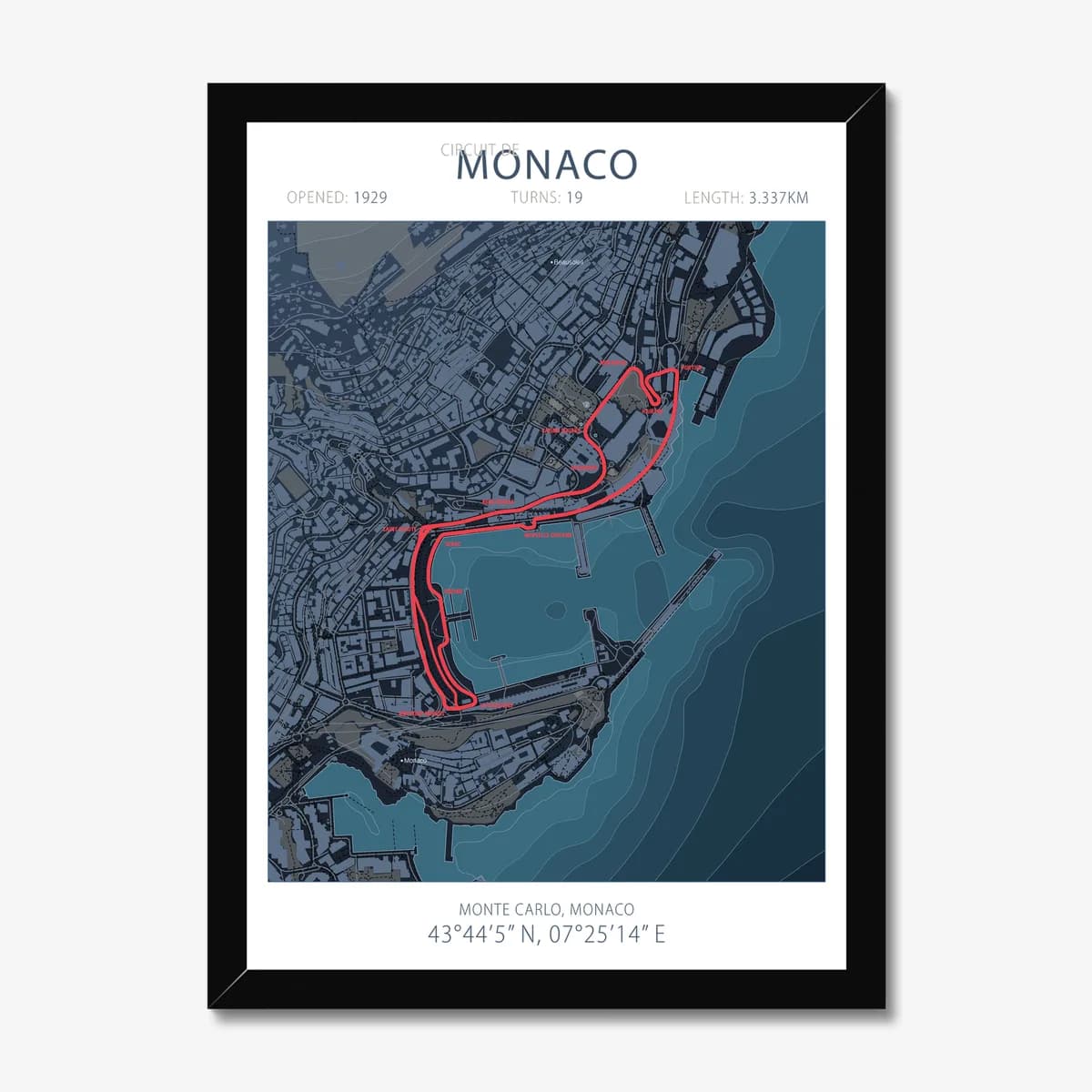 Circuit de Monaco — Race Track Art Print