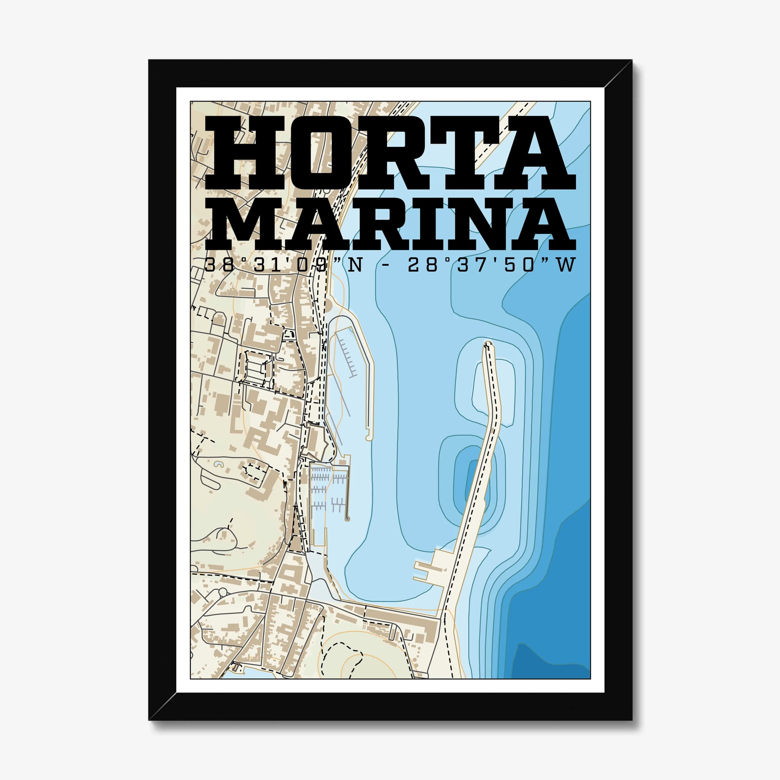 Horta Marina — Marina Map Art Print