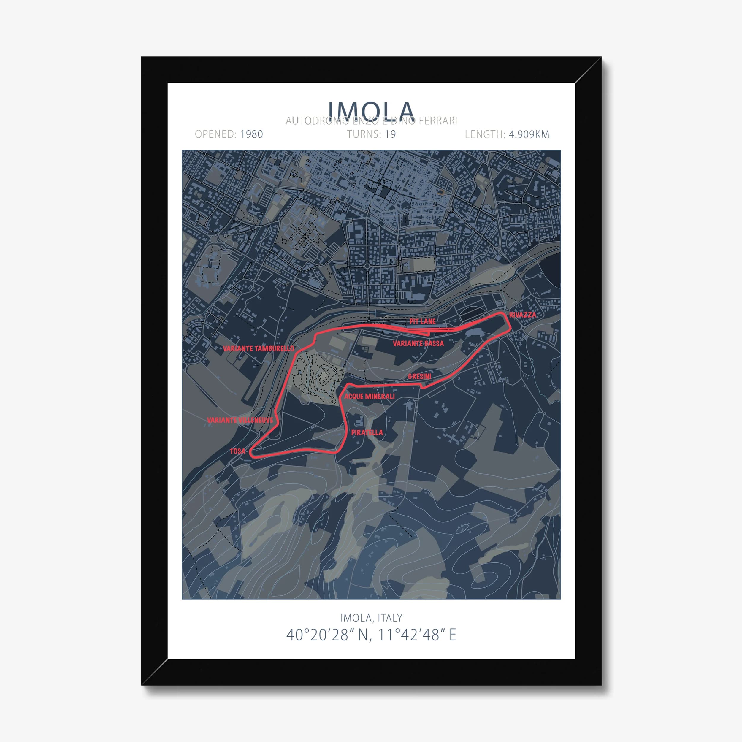 Imola Circuit — Race Track Art Print
