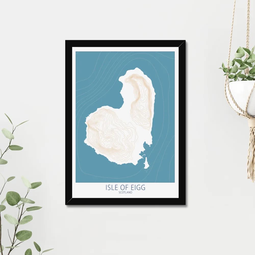 Isle of Eigg, Scotland — Map Art Print
