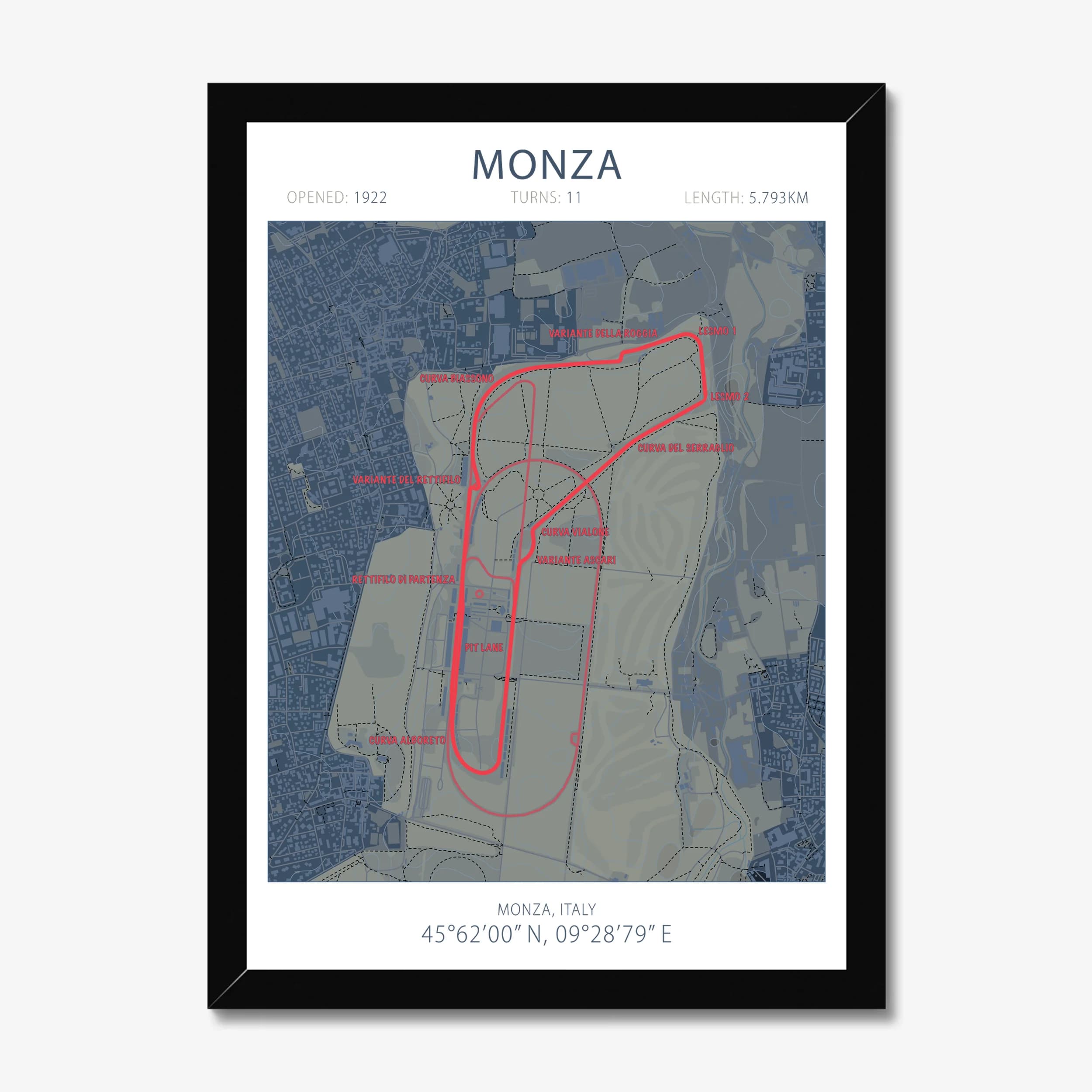 Monza Circuit — Race Track Art Print