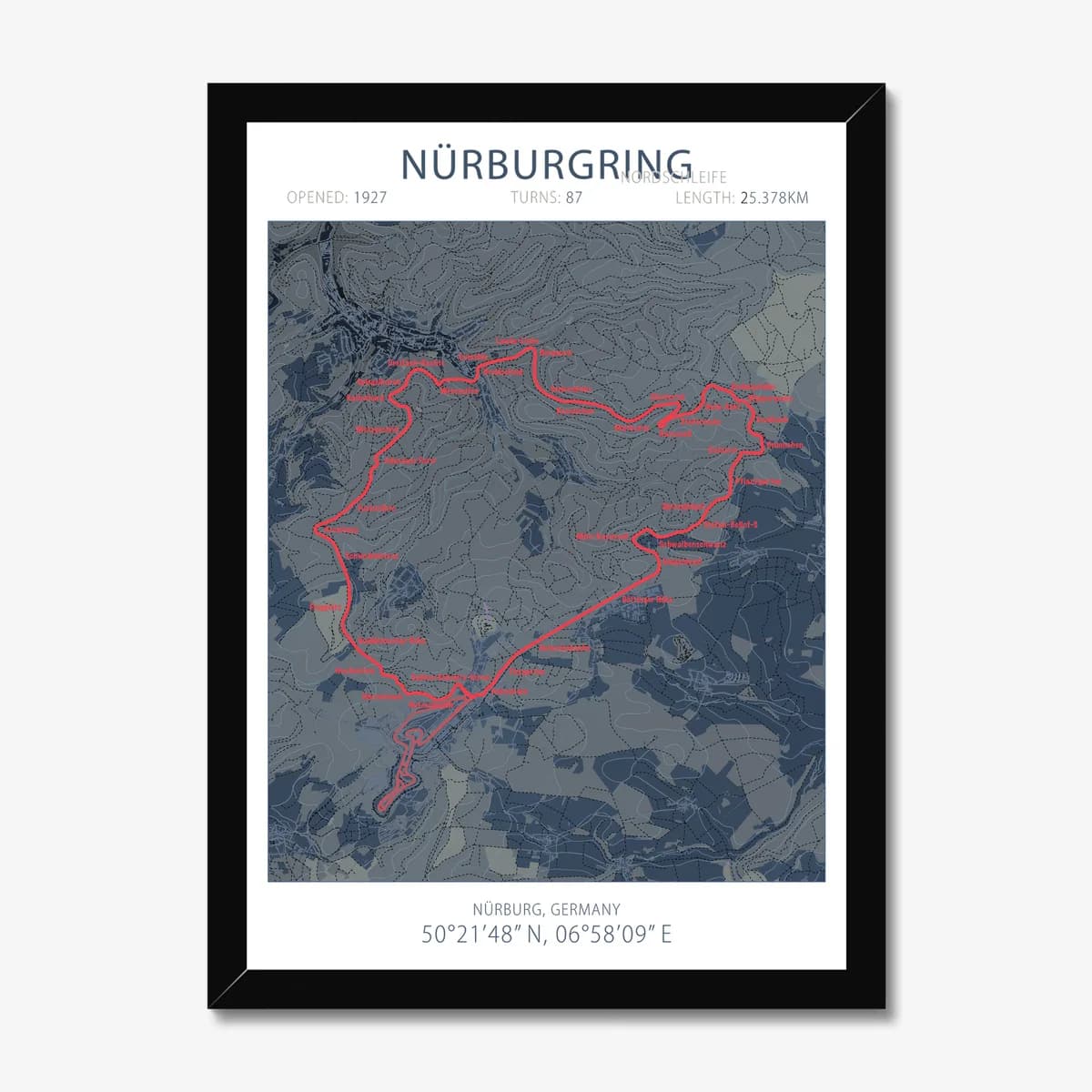 Nürburgring Nordschleife — Race Track Art Print