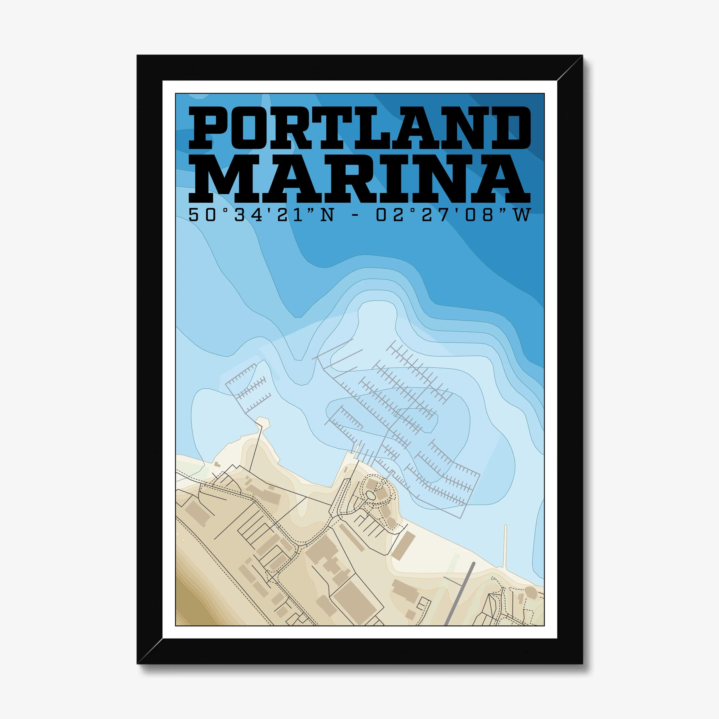 Portland Marina — Marina Map Art Print