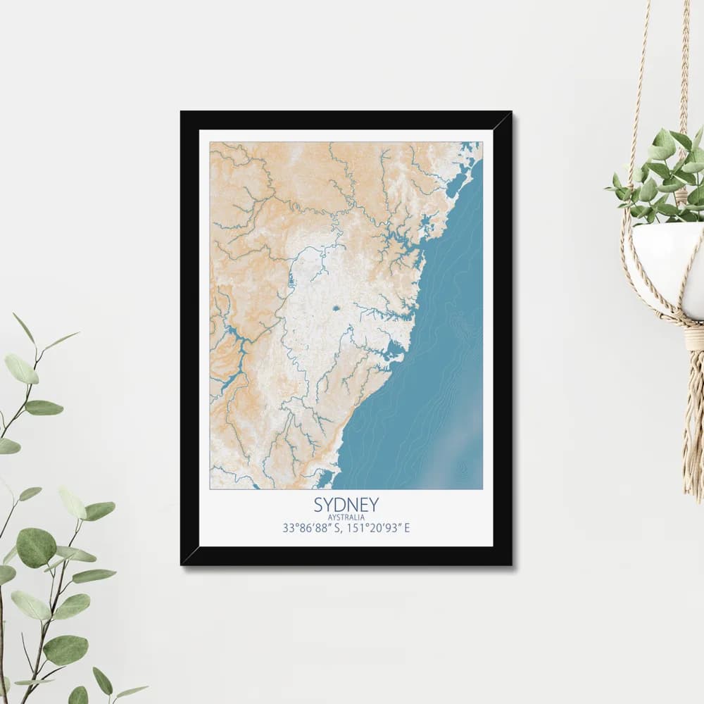 Sydney, Australia — Map Art Print